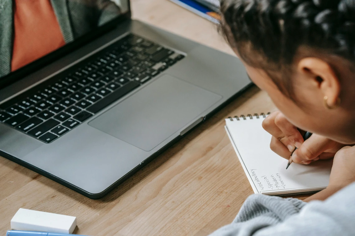 Girl writing